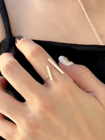 藝・線條平面不對稱戒指