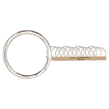 Button King 東大門鈕扣王 彩色O型環 10mm  銀  15個