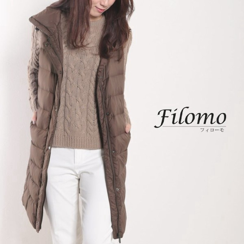 ダウン ベスト ロング レディース ダウン80 ブランド Filomo フィローモ 秋 冬 春 r 通販 Lineポイント最大0 5 Get Lineショッピング