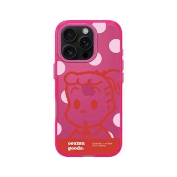 iPhone 16 Pro Clear 粉漾桃 - OSAMU GOODS - 大圓點系列-Jill