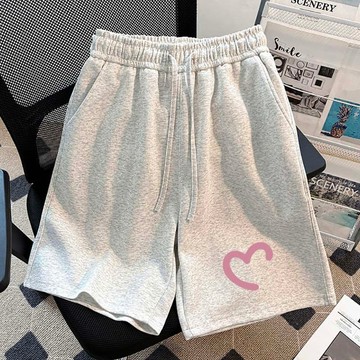 【Veee】  夏季新款潮流 運動短褲女 工作短褲男女情侶同款短褲 100%純棉 寬鬆舒適透氣休閒短褲 休閒褲