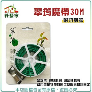 【綠藝家】翠筠魔帶30M 固定帶 固定繩 內附切割器 園藝專用 園藝萬用魔帶 園藝紮帶 綁帶
