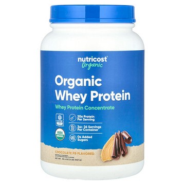 Nutricost, 有機乳清蛋白，巧克力 PB，2 磅（907 克）