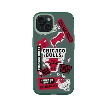 iPhone 15 Clear 憂墨綠 - NBA - 拼貼系列-芝加哥公牛 Chicago Bulls - Collage