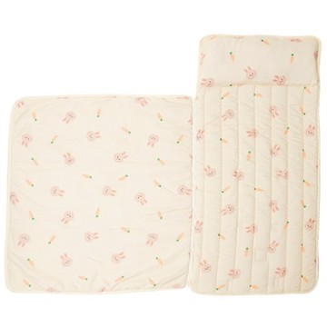 AttiRabbit 雙面四季用一體式午睡墊  117 x 53cm  檸檬奶油色