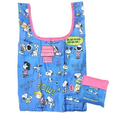 PEANUTS 史努比 SNOOPY 摺疊購物袋 環保袋 輕量收納 嘻嘻日貨🐾