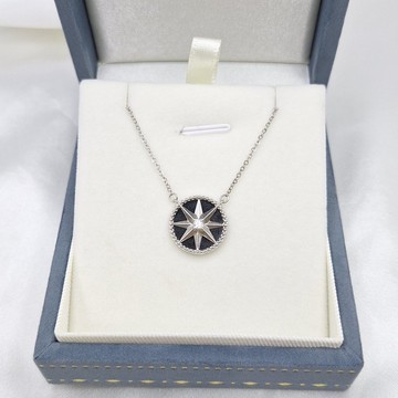 玻璃種墨翠 八角芒星 項鍊 吊墜 | 天然緬甸玉A貨翡翠