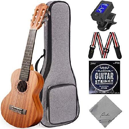 Ranch Guitalele Acoustic 28 inch Professional Strings Guitar Ukulele Small Travel Classical Guitarlele Kit for Beginners Pack Bundle Gig bag ＆ Tune