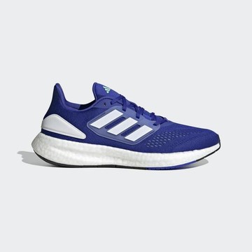 Adidas Pureboost 22 男 慢跑鞋 運動 訓練 路跑 短跑 緩震 透氣 舒適 藍 白 [HQ8583]