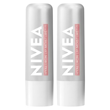 NIVEA 妮維雅 5D玻尿酸修護精華潤唇膏  5.2g  2支  裸透玫瑰