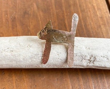 「我，月」◇貓咪◇黃銅鍛金別針