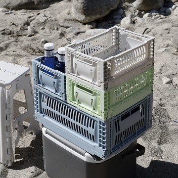 【日本SLOWER】霧粉色系 折疊收納籃 - S(三色可選)