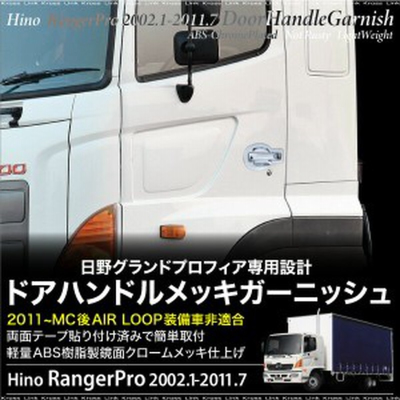 日野レンジャープロ専用ドアハンドルメッキガーニッシュ左右セットエアループ非装着車 a 通販 Lineポイント最大1 0 Get Lineショッピング