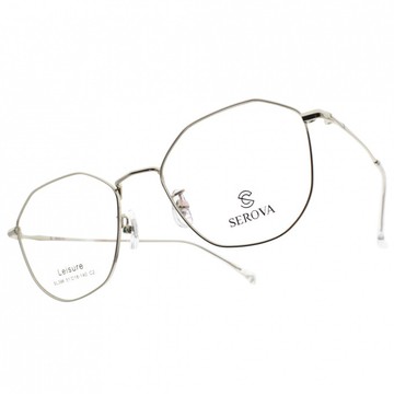 SEROVA 光學眼鏡  SL396 C2 文青造型細框款-金橘眼鏡