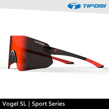 Tifosi 太陽眼鏡 Vogel SL 1800400178 / 黑框 (PC霧紅色鍍膜鏡片)