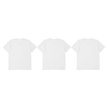 BASE ALPHA ESSENTIALS 男女通用透氣純棉V領短袖T恤 3件  XL  白色