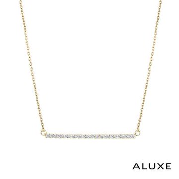 ALUXE 亞立詩 10K金 鑽石項鍊 星河排鑽 NN0989