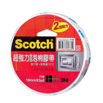 SCOTCH 超強力雙面泡棉膠帶【愛買】