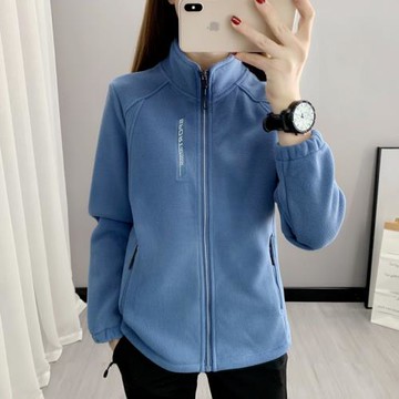 抓絨衣女搖粒絨外套加厚戶外沖鋒衣內膽秋冬加絨保暖運動衛衣開衫