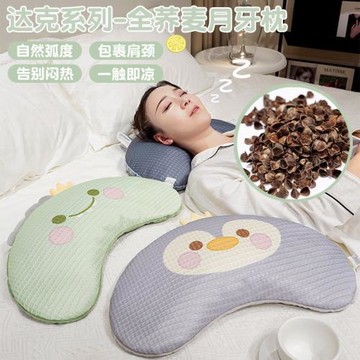卡通蕎麥枕頭成人家用睡覺枕頭單人頸椎睡眠枕學生午睡抱枕靠墊