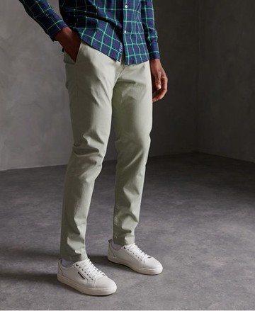 Superdry Men's Men's Edit Chino Trousers Green / Light Sage - Size: 36/32