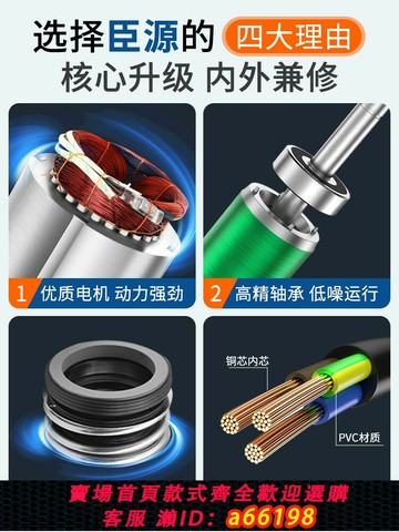 【台灣公司 可開發票】臣源220V不銹鋼潛水泵自動帶浮球 農用排污泵 家用抽水泵農田灌溉