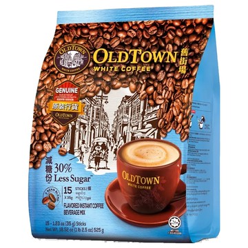 OLDTOWN WHITE COFFEE 舊街場白咖啡 3合1減糖 減少30%糖份 525g  35g  15條  1袋