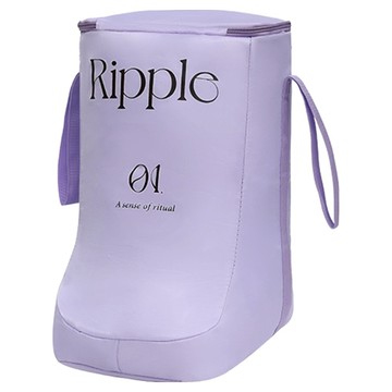 YUNMI 居家SPA保養靴子款泡腳桶/便攜折疊泡腳袋/保溫足浴桶/洗腳盆/沐足袋 加高43cm  1個  葡萄紫