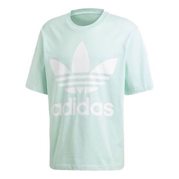 adidas originals Large Logo Printing Round Neck Short Sleeve Mint Green