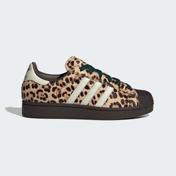 Adidas 愛迪達 Superstar II W [KI4203] 女 休閒鞋 復古鞋 豹紋 經典 貝殼頭 米棕