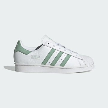 Adidas 愛迪達 Superstar [IG4541] 女 休閒鞋 貝殼鞋 舒適 白 綠