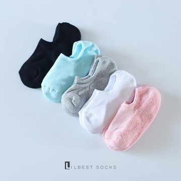 襪子女秋冬季純棉隱形襪簡約純色百搭淺口短襪毛巾底加厚保暖船襪