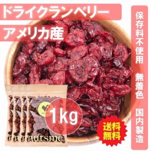 1kg(250×4袋) 送料無料 クランベリー ドライフルーツ 保存料不使用 無着色 国内製造 高品質 ヨーグルト 美容 食物繊維 ミネラル