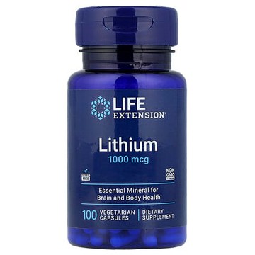 Life Extension, 鋰，1,000 微克，100 粒素食膠囊