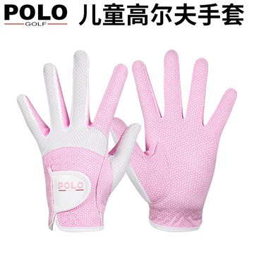 POLO高爾夫手套女童夏季透氣舒適左右雙手青少年手套