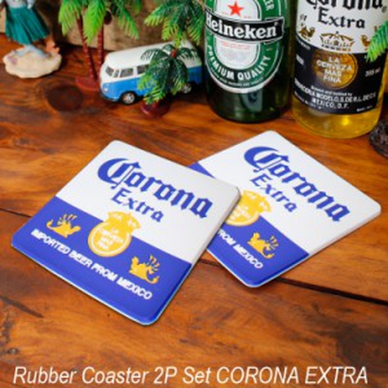 商い コロナビール corona extraラバー コースター 2枚 profiletavern.com