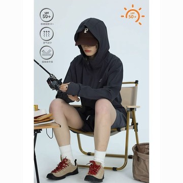 夏季必備🌞 戶外UPF50+冰絲涼感防曬衣服外套男女款寬鬆日系連帽防紫外線潮