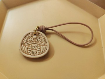 新款AMEET掛件系列真皮多彩達摩像祈願鑰匙扣掛件 5款