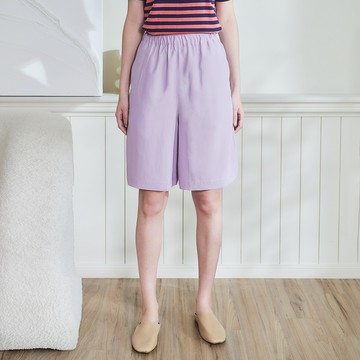 進口後鬆緊口袋五分褲裙