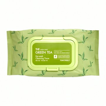 TONYMOLY The Chok Chok 綠茶免沖洗卸妝濕紙巾  1入  1包