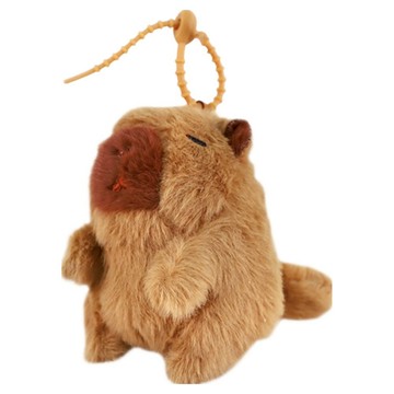 珠友文化 搖尾巴吊飾 BU-02066  水豚 棕色  1個