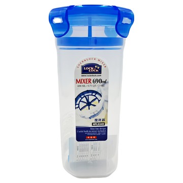 LocknLock 樂扣樂扣 塑膠水杯BLU 24  透明色 + 藍色  690ml  1個