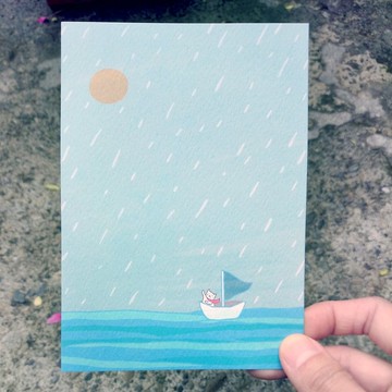 明信片-我們一起,靜待天晴