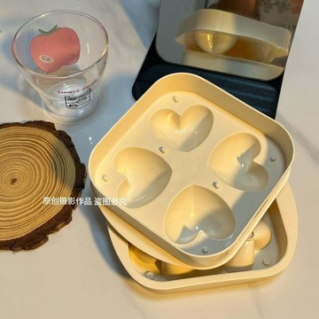 夏日炎炎愛心冰格模具可愛冰塊盒家用食品級製冰神器高顏值ins風 冰格 儲冰盒 冰桶 冰塊模具 製冰模具 冰球模具 結冰盒