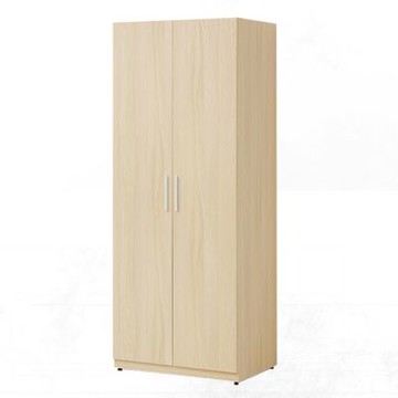 文創集 賈可拉2.5尺二門內雙吊桿衣櫃-76x57x197cm免組