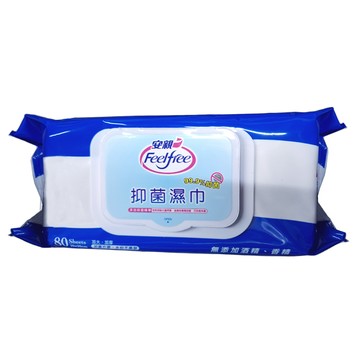 Feelfree 安親 抑菌濕巾 加蓋  80張  1包