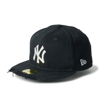 NEW ERA 男女 59FIFTY 日版 NE MLB DAMAGED CAP 紐約洋基 黑 NE14952271