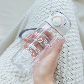 小學生水杯能放書包ins可愛韓國網紅防摔兒童女生夏天塑料水壺