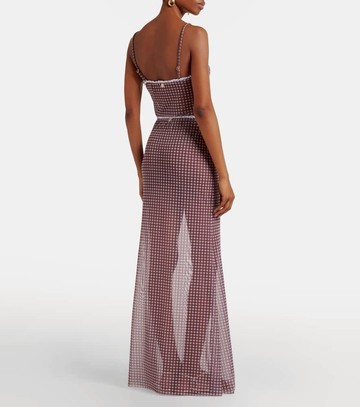 Bananhot Solay gingham semi-sheer maxi skirt