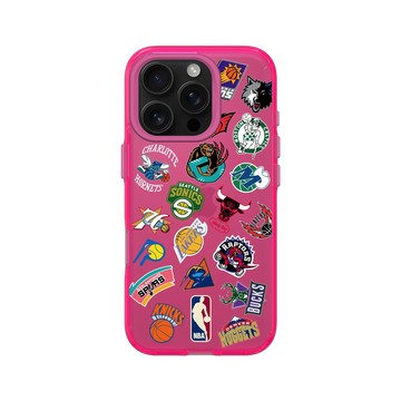 iPhone 16 Pro Clear 粉漾桃 - NBA - Hardwood classics Logos